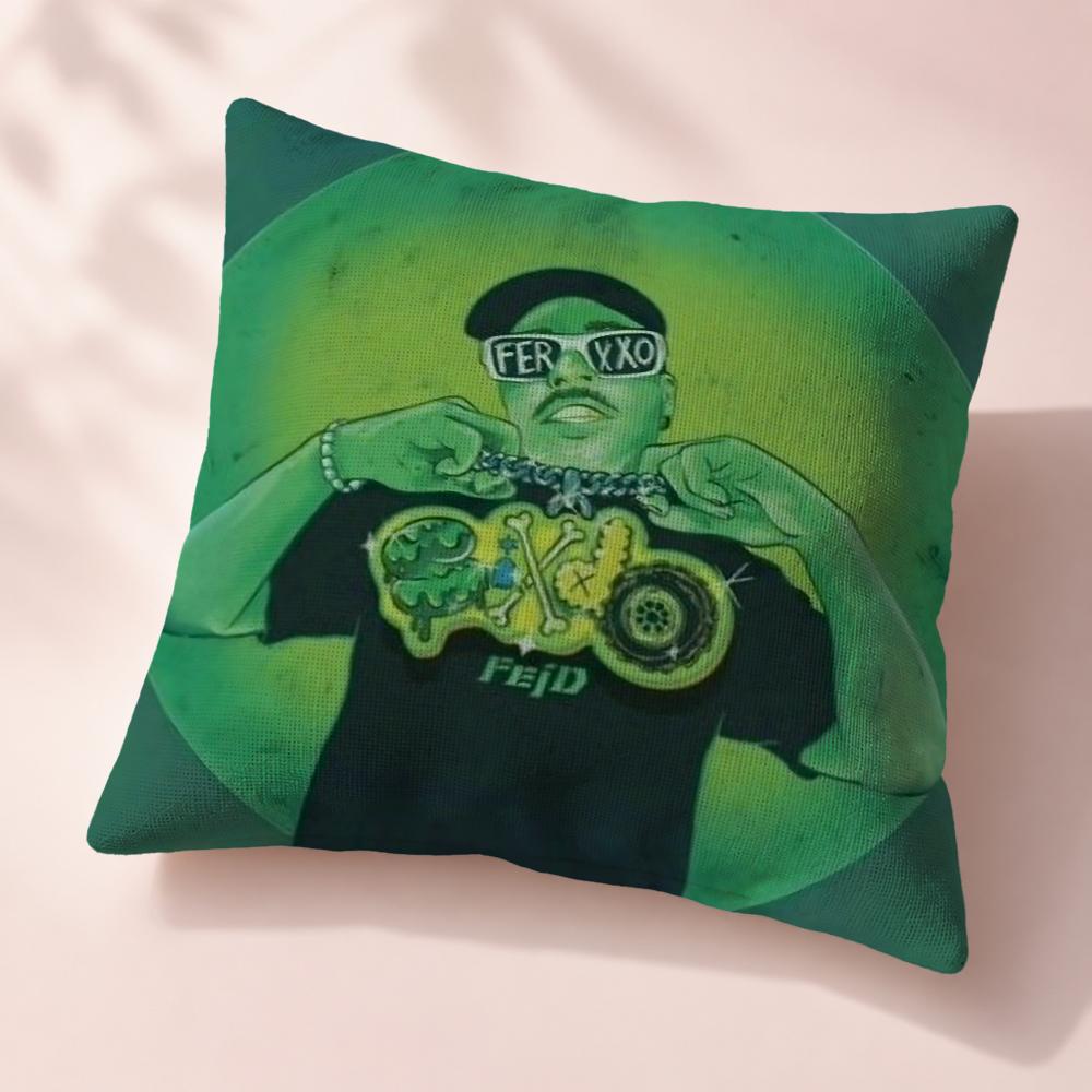Celebrity Feid Cushion Cover Premium Reversible Pillow Cover in Dual Comfort Decor for Home Car