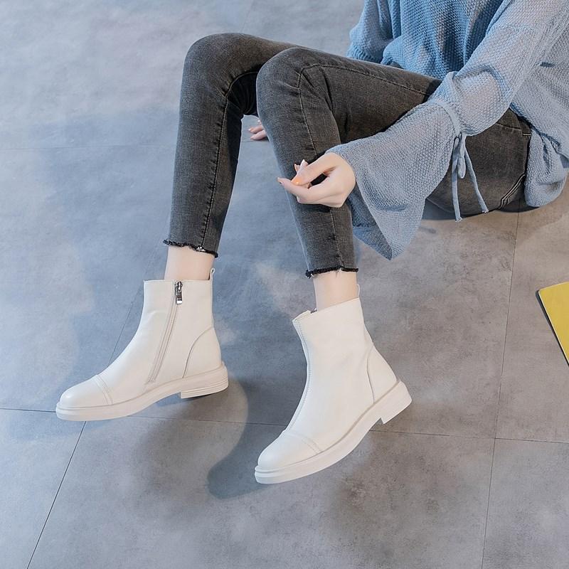 Челси короткие ботинки женские осень и зима новые ботинки Мартин повседневные на плоской подошве из мягкой кожи универсальные модные ботинки