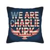 Charlie Kirk Memorial Pillow Cover  Graphic Cushion Cover Vintage Pillow Case For Couch Sofa Bedroom