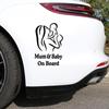 Baby And Mum On Board Car Sticker Waterproof Sunproof Safety Window Cling Child Safe Car Stickers Kid In Car Sticker Car