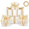 25pcs with Ribbon Gift Packaging Boxes Transparent Dessert Cake Boxes  Baby Shower