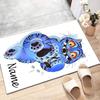 Custom KPop Demon Hunters Mat Personalized Name, Polyester Washable Indoor Entryway Rug, Gift for Christmas, Easter, Thanksgiving Day