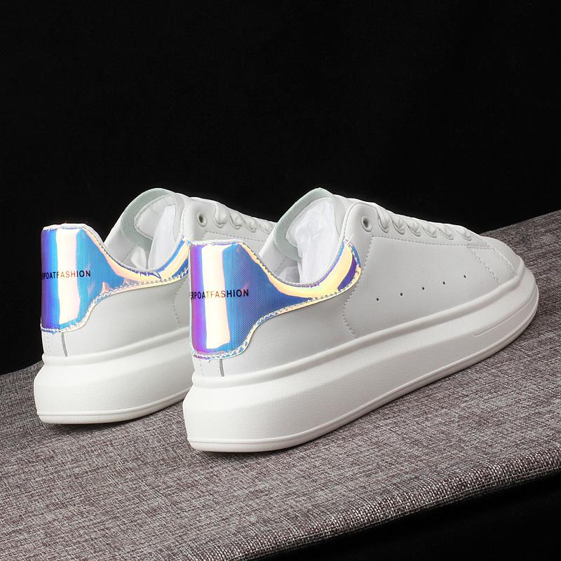 White Shoes for Men Thick Soles for Men Skateboard Shoes for Lovers Casual Sports Shoes for Men Light Travel Shoes