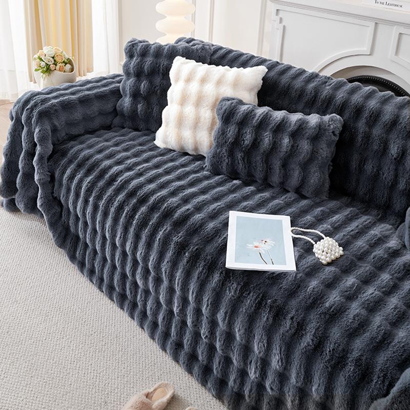 Мягкий нескользящий чехол для дивана, полное покрытие, утолщенный для зимы, универсальный для всех сезонов