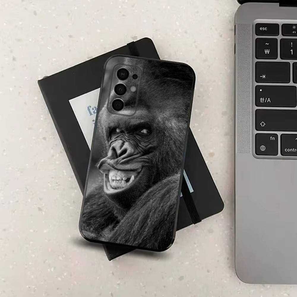 Red Funny Baboon Case For Samsung Galaxy A73,72,41,J7,22,Note,31,8,9,52,71,53,32,Soft Black Silicone Cover