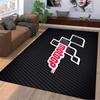 MotoGP Checkered Logo Carpet suitable as a non-slip mat for the living room or bedroom sofa