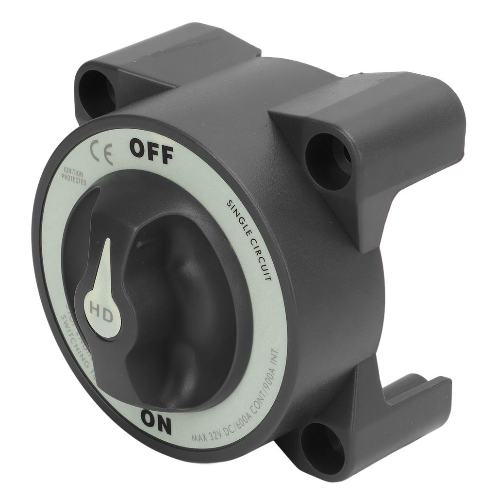 600A Master Battery Power Cut Disconnect Switch Isolator Single Circuit ON OFF IP66 Waterproof 3 Studs for RV Boat