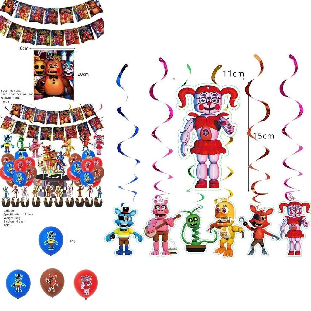 Разноцветные топперы для кексов Five Nights At Freddy's для веселых дней рождения