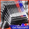 Набор гелевых ручек Школьные принадлежности Черный Синий Красный Цвет чернил Шариковая ручка 0,5 мм Инструмент для письма Школа Офис Канцелярские товары