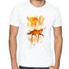 VagaryTees Новая модная футболка для мужчин Футболка с изображением животных лисы Футболка с изображением опавших листьев и лисы Футболка унисекс в уличном стиле Классическая хипстерская футболка