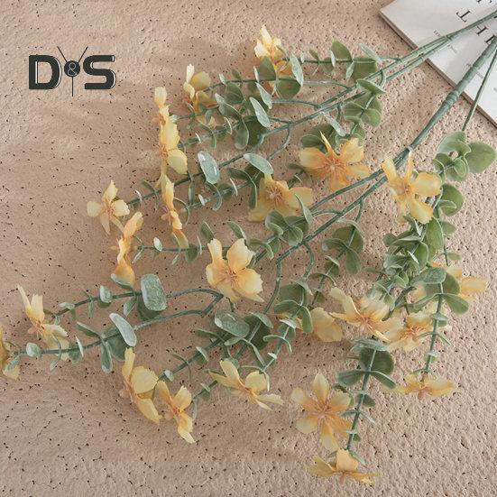 Искусственная шелковая ткань, имитация цветка, легкий уход, креативная мини-искусственная орхидея, зеленое растение