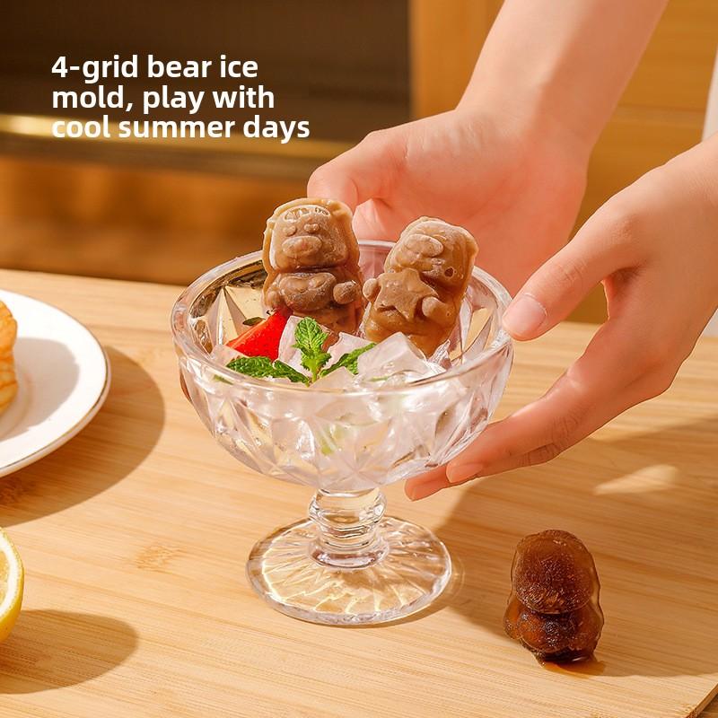 Силиконовый лоток для льда с рисунком, мини-формы для льда с крышкой, легкосъемные лотки для льда для виски, коктейлей, без BPA