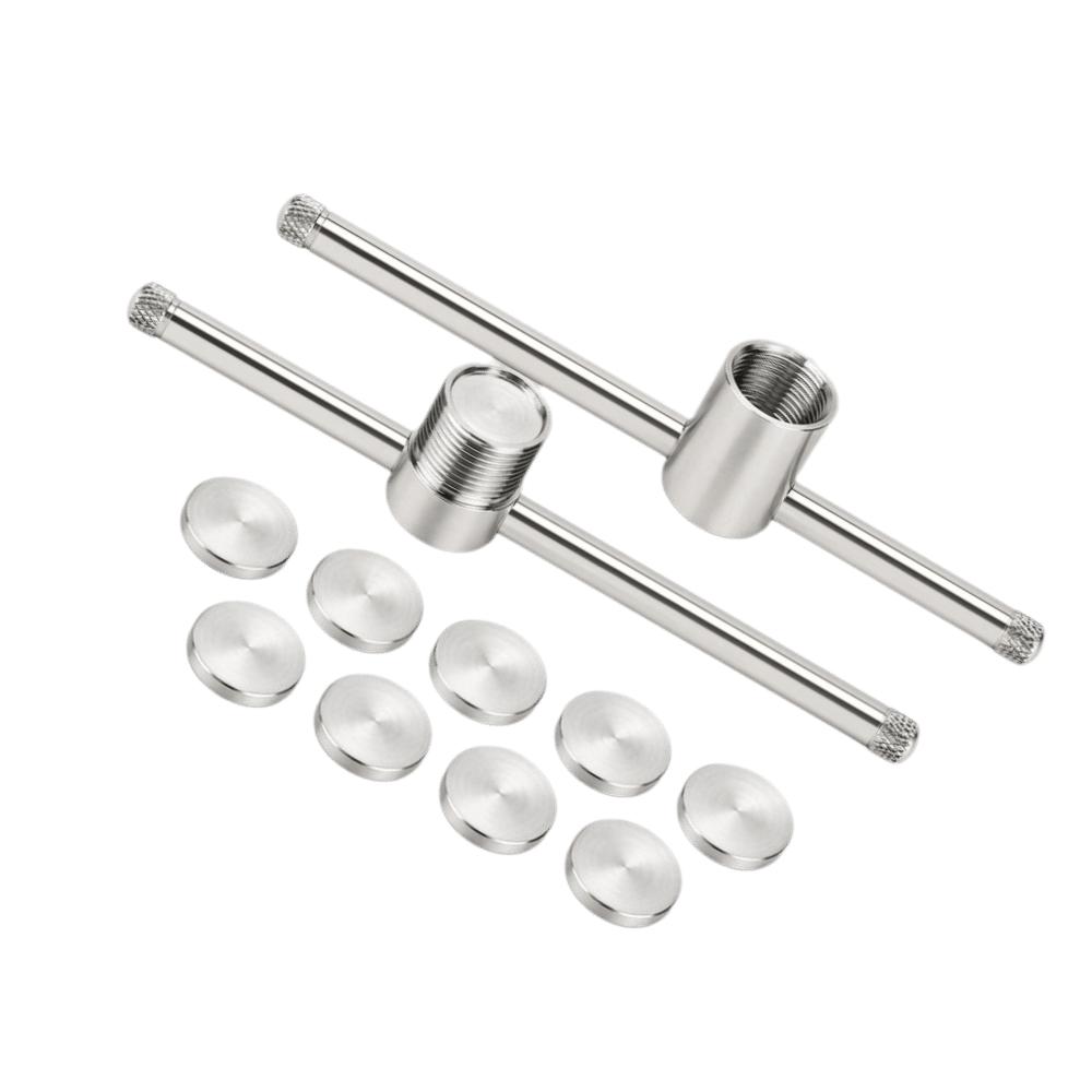 11PCS Stainless Steel Billiard Cue Tip Shaper Threaded Cue Tip Shaper Tool For Billiard Cue Tips