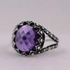Luxury Jewelry Direct Sales New Men's Ring, Gold-plated Amethyst Gemstone Men's Ring