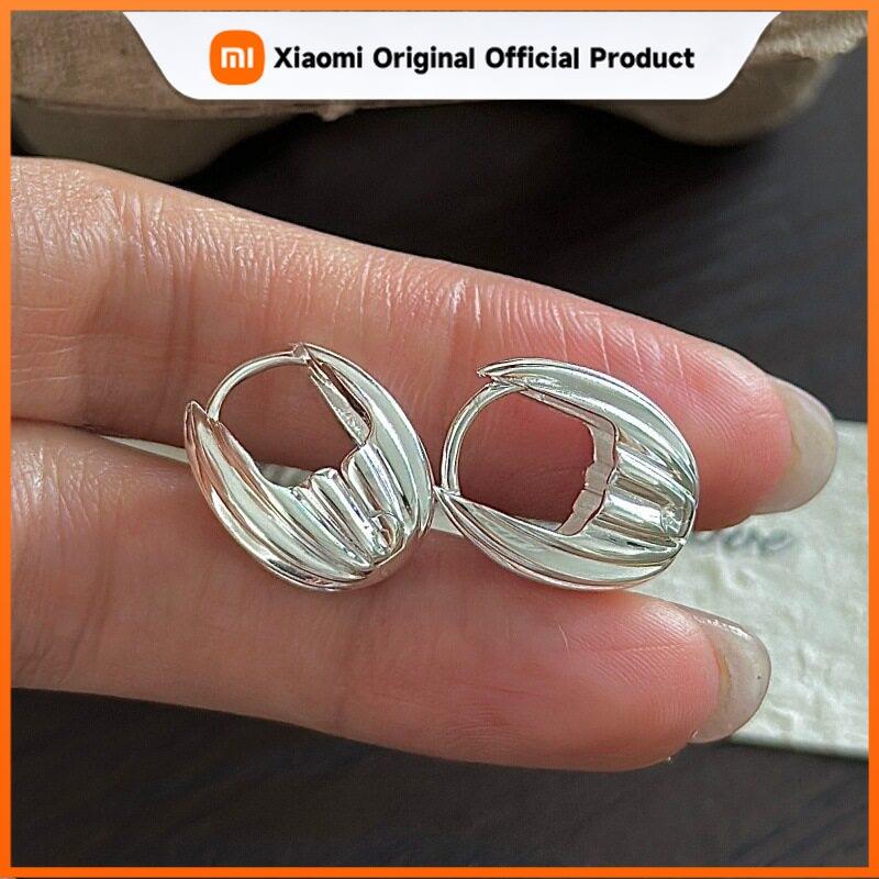 Xiaomi BF CLUB 925 Sterling Silver Earrings For Women Round Strip Earring Jewelry Prevent Allergy Party Accessories Gift