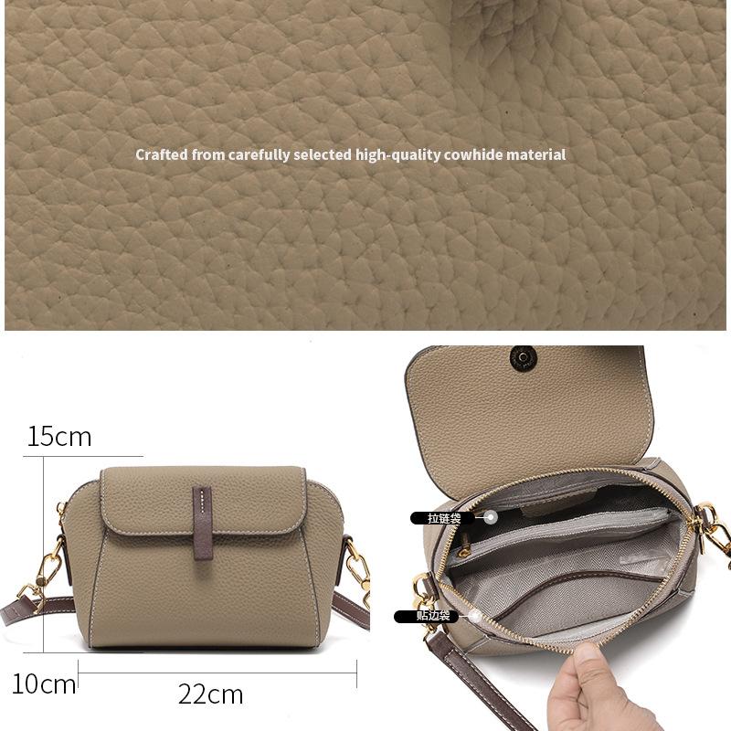 Женская сумка для внешней торговли 2025 новый модель genuine leather женская сумка через плечо универсальная нишевая высококачественная сумка на плечо