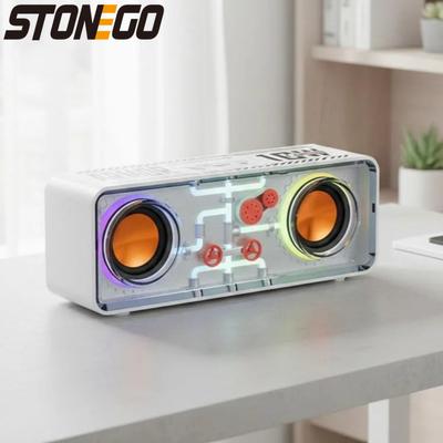 Портативная беспроводная Bluetooth-колонка Stonego Механический стиль Для дома Киберспорт Бас Стальная диафрагма Стереозвук