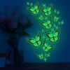 Green Luminous Butterfly Wall Stickers Living Room Decoration Wall Stickers Self-adhesive