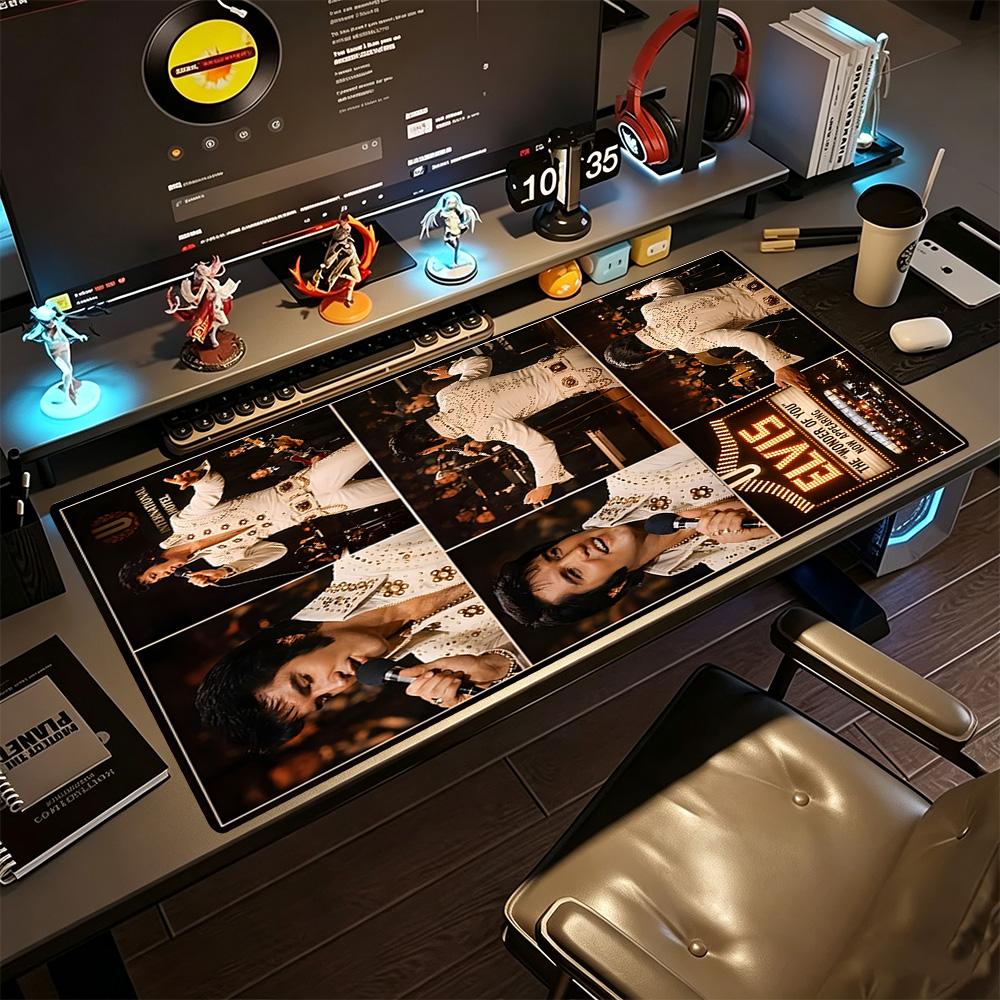 Elvis Presley Gaming Mouse Pad Desk Mouse Pad Study Desk Mat Non-Slip Rubber Base Office Desk Accessory