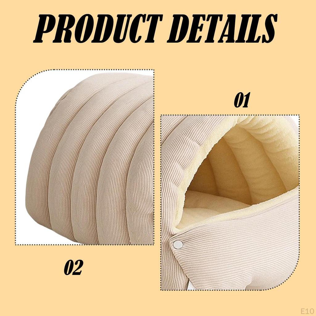 Cat Bed Shelter ,Comfortable Cats Pod, Warm Enclosed Sleeping House Indoor Nest for Indoor,