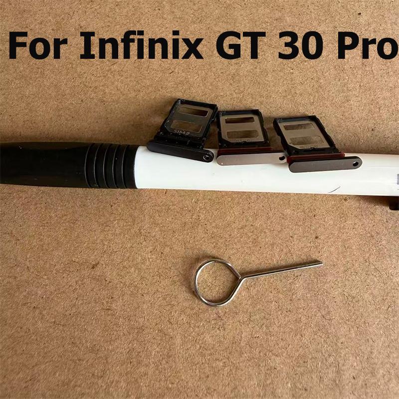 For Infinix GT 30 Pro Sim Card Tray Slot Holder Socket Adapter Connector Repair Parts Replacement X6873
