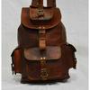 Goat Genuine Leather Large Men's Vintage Backpack Travel Rucksack Laptop Gym Bag