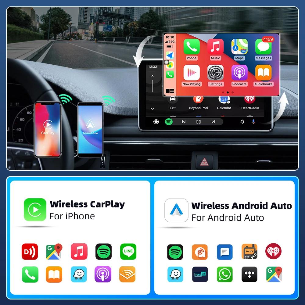 Wireless 2 In1 CarPlay Adapter Smart Dongle AI Box Android Auto Plug and Play Bluetooth WiFi USB/Type C for Apple iPhone Android