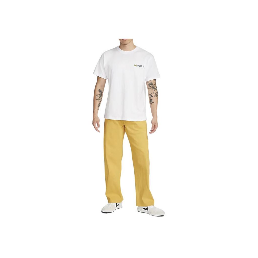 Nike SB Футболка мужская с мультяшным принтом, прямая, повседневная, в американском винтажном стиле, с коротким рукавом, топы, белая DR7762100