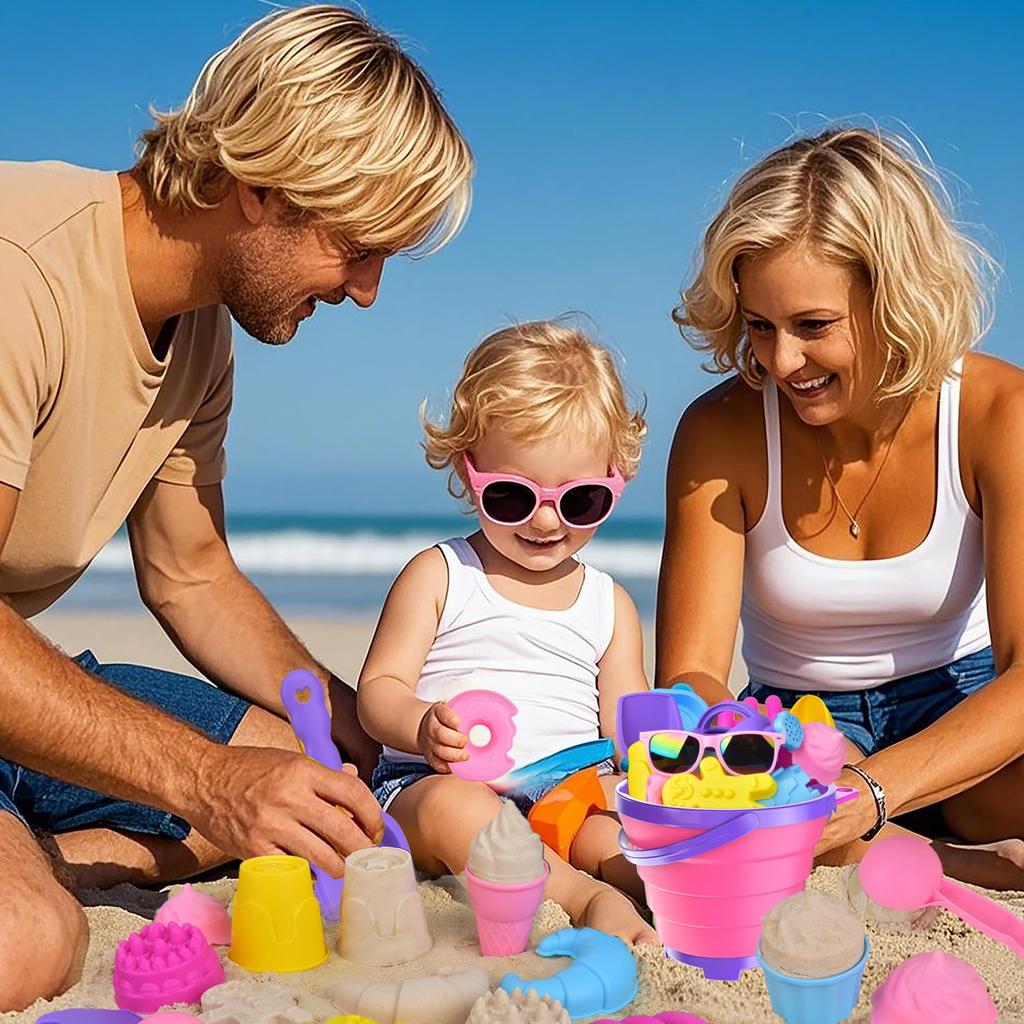 Песочница песочница ведро емкость для воды коробка для хранения день рождения на улице торт песок на открытом воздухе пикник игра море река пляж парк набор, набор из 31 предмета, игра, складной, набор,