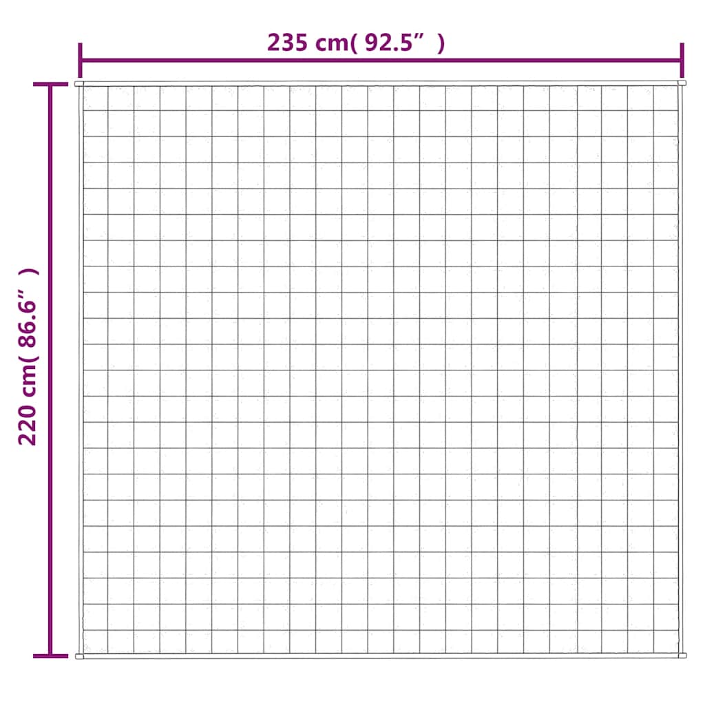 Утяжеленное одеяло Синее 220x235 см 15 кг Ткань