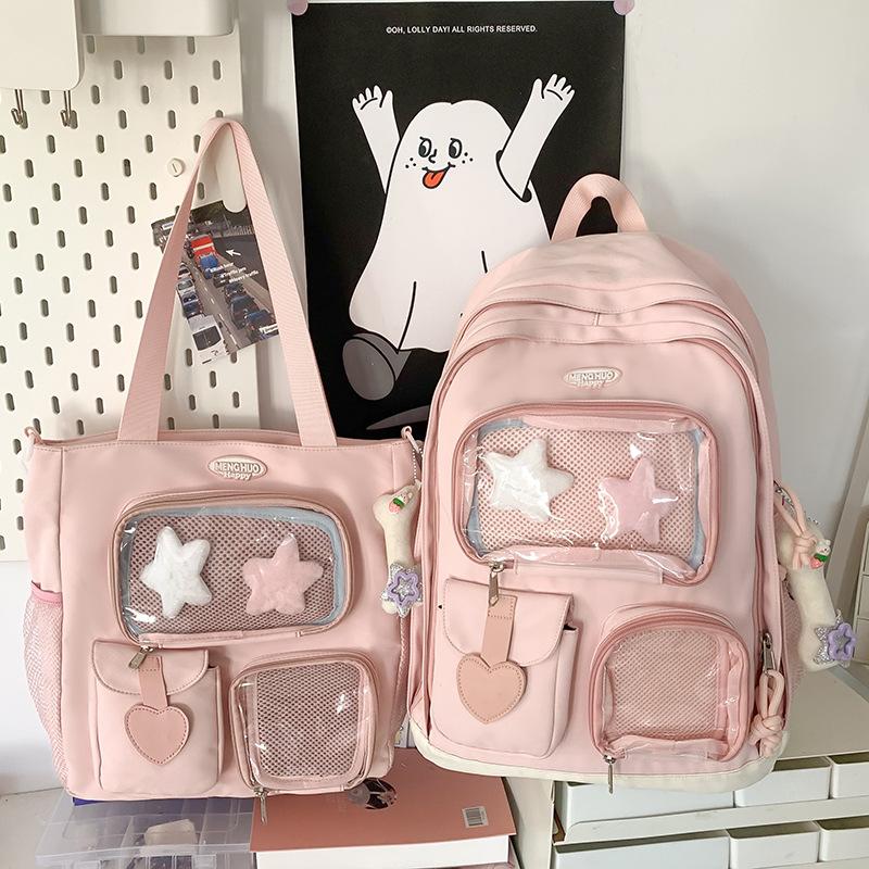 Children's Schoolbag, Girls, Primary School Students, Junior High School Students, Large-capacity Two-piece Backpack