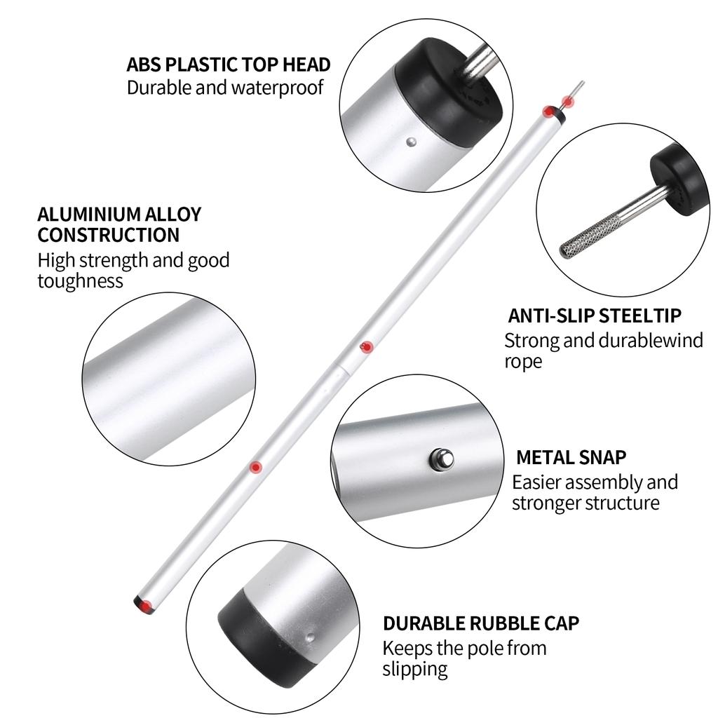 Регулируемые алюминиевые телескопические стойки для палатки, тента, навеса, портативные, легкие опоры