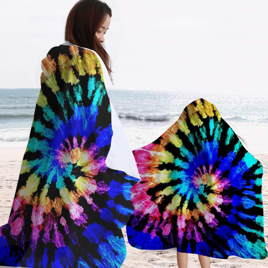 Funny Printed Dollar Soft Flannel Thermal Hooded Blanket Home Outdoor Office Essential Blanket