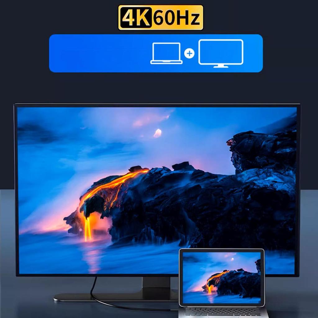 HangTon USB Type C USB 3.2 PD 100 Вт 4K Кабель для SSD, камеры BMPCC ZCAM R5C R6 A7C FX3, iPhone 15 Pro, Максимального монитора ноутбука, Прямоугольный плетеный витой
