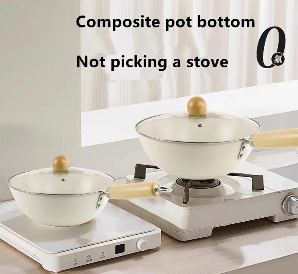 Керамическая антипригарная сковорода Сковорода Вок Домашняя сковорода для стейков Блины Жареные Индукционная плита Газовая плита Специальная кастрюля с антипригарным покрытием