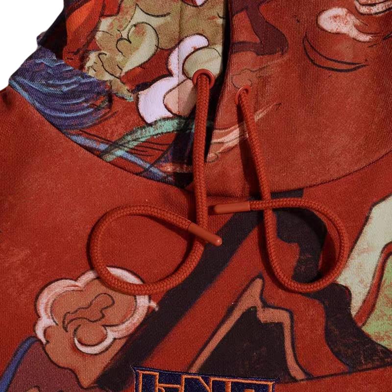 Li Ning Qilin Cloud Series Washed Pullover Hoodie Men Hoodies Chestnut AWDQ403-1