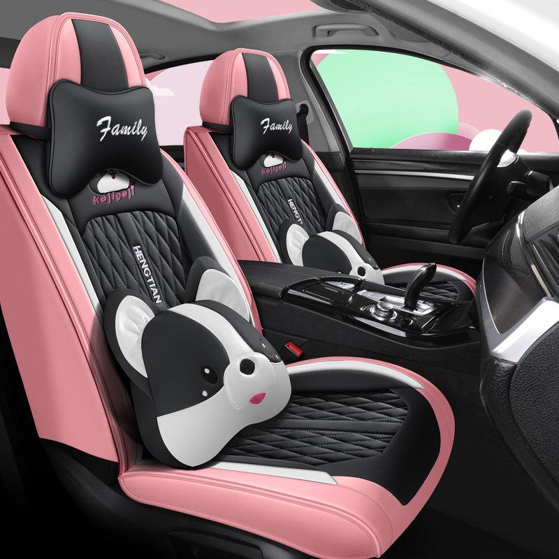 EC7 Boyue GL Emgrand GS Vision X6 Внедорожник Мультяшный Кожаный Чехол на Сиденье для Пятиместных Автомобилей