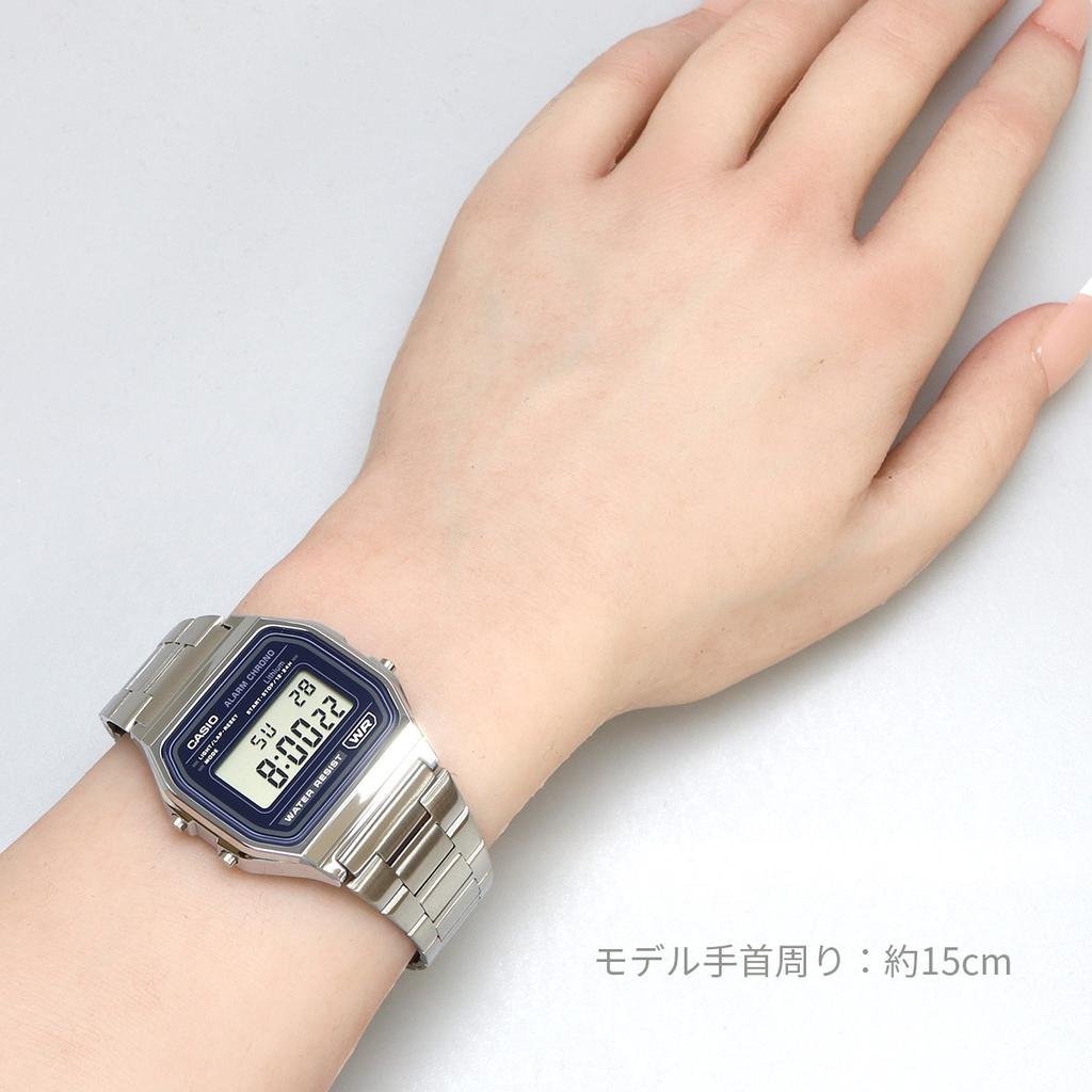 Casio Цифровые часы серии Vintage, металлические, международная модель A158WEA-2, ремешок, унисекс, синие, [ d]