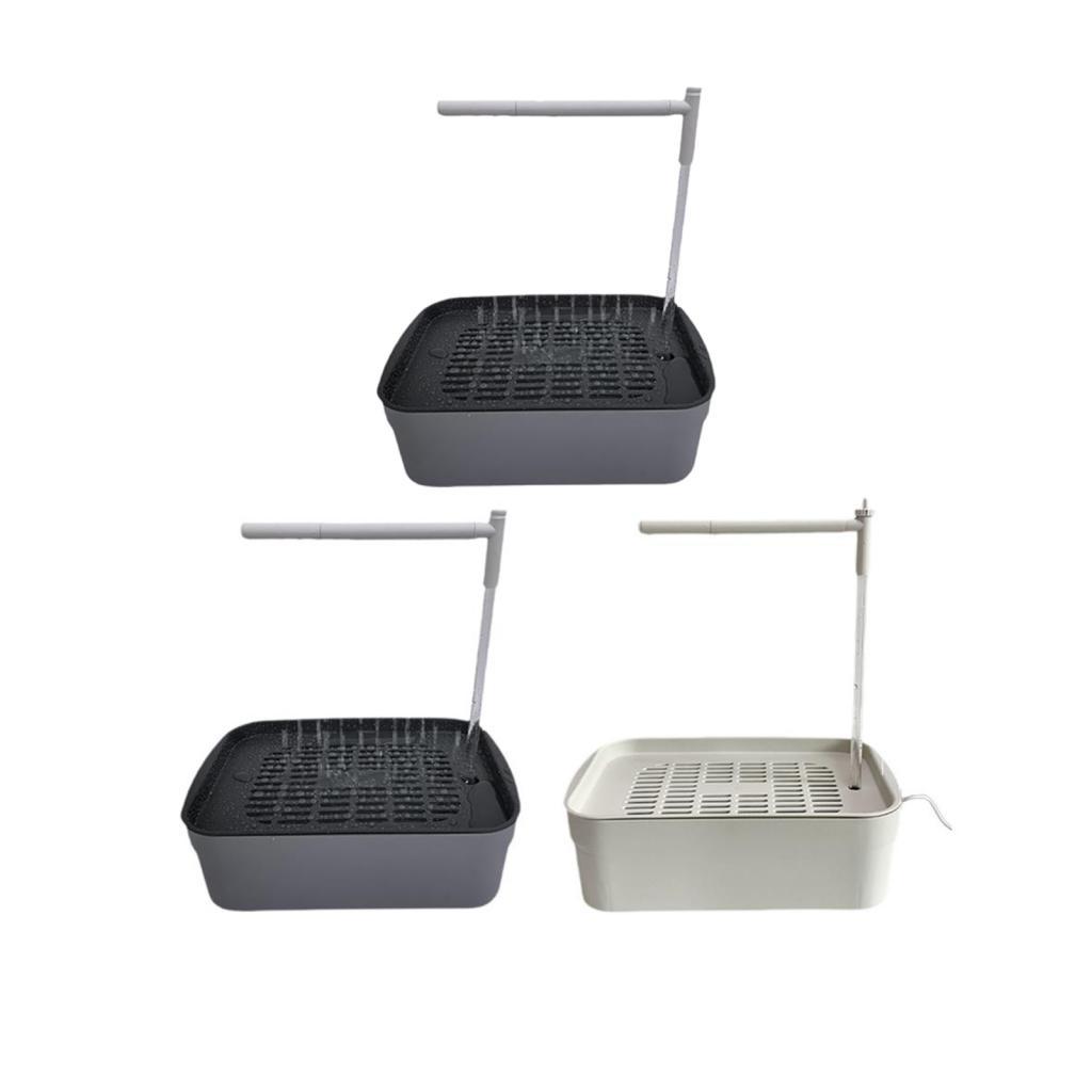 Automatic Bird Bath Tub Shower with Running Water Parrot Bathtub for Goldfinch Lovebird