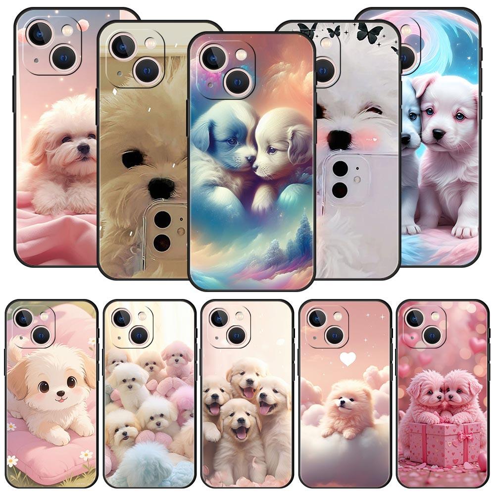 Милый Маленький Песик Чехол для Телефона для iPhone 17 16 15 14 13 12 11 Pro Max 17 Air Plus Ударопрочный Мягкий TPU Чехол Fundas Capas Сумки