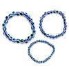 Evil Eye Fashion 4 6 8mm Blue Resin Beads Beaded Bracelet Turkish Style Charm Blue Eye Bead Bracelet For Women