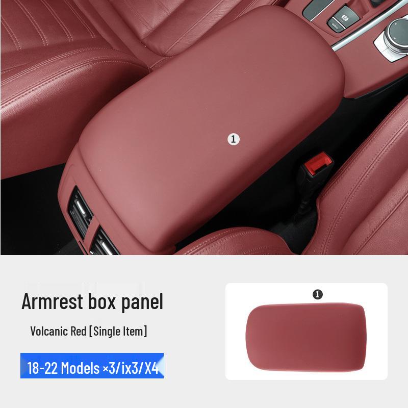 BMW Center Console Armrest Cover for 3, 5, X3, X4, iX3/i3, X5, X6, X7 Series - Leather Protective Sleeve