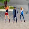 3 шт. 1:64 Расписные Фигурки Людей Диорама Фигурка Персонажа Мини Женщины Мужчины