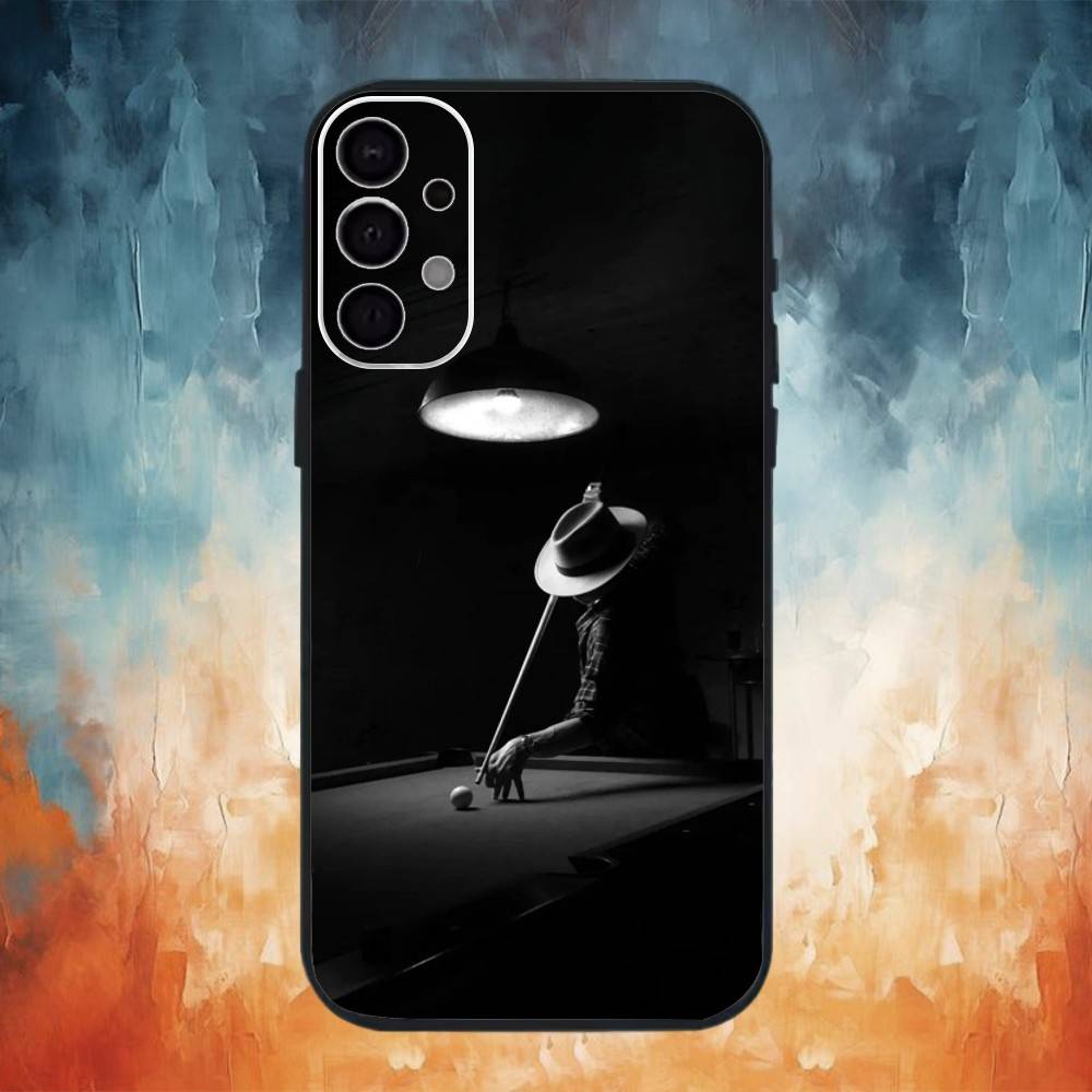 Чехол для телефона B-Billiards Snooker для Samsung S26,25,24,23,22,21,20,30,Ultra,Plus,Fe,Lite Черный корпус