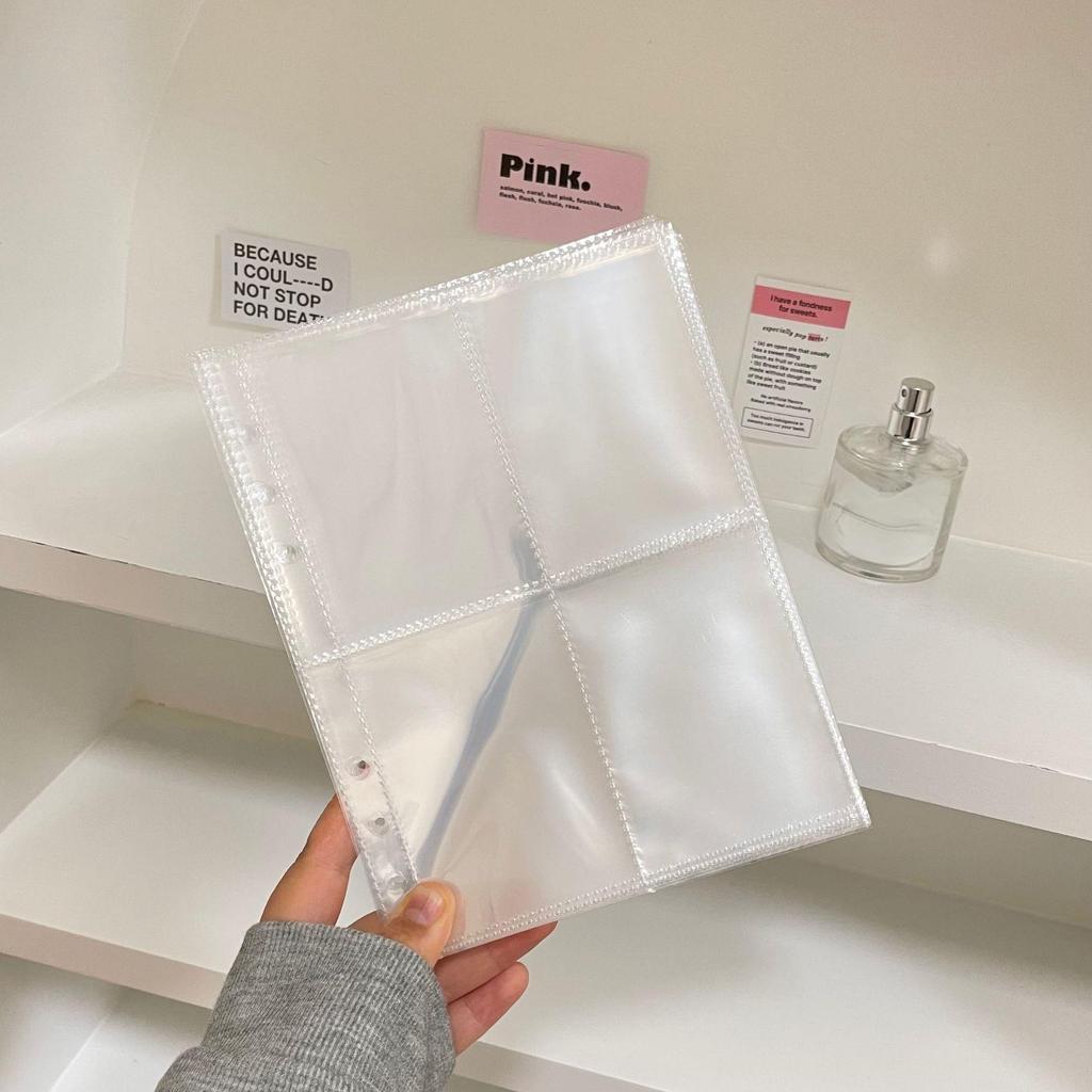 10pcs Laser 3inch 5inch Photo Album Photocards Holder A5 Binder Refill Pockets Sleeves Diary Album Inner Sleeves