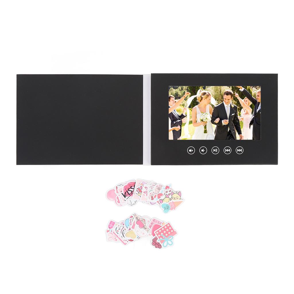Electronic Greeting Card LCD Color Screen Customizable Video Brochure for Product Promotion Wedding