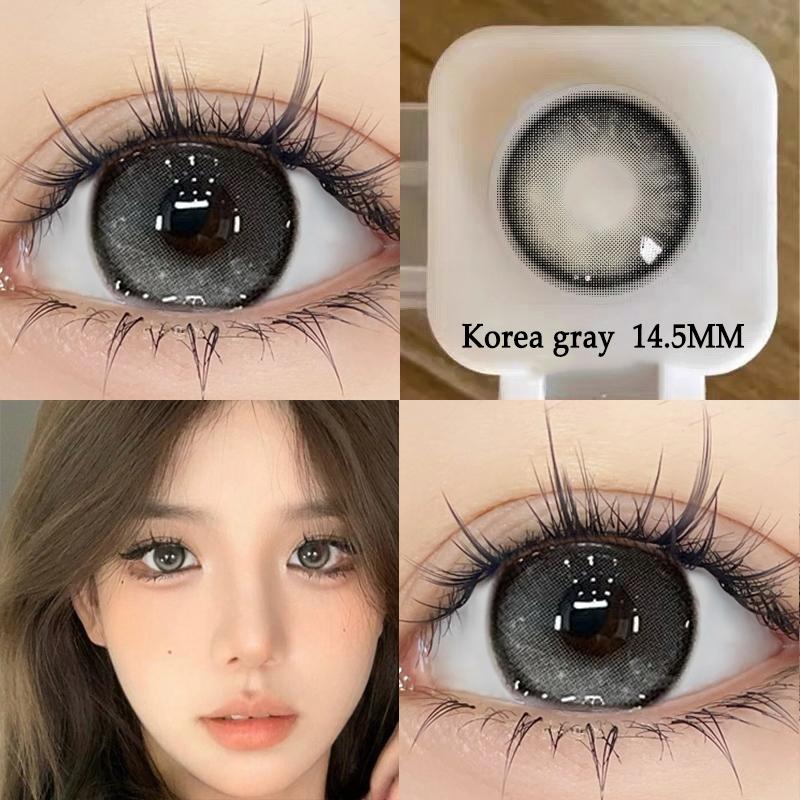 Контактные линзы MillCreek Doll Eyes с градуировкой 0,00~-8,00, Корея, коричневые и серые, годовое использование, 14,5 мм, красивые большие глаза