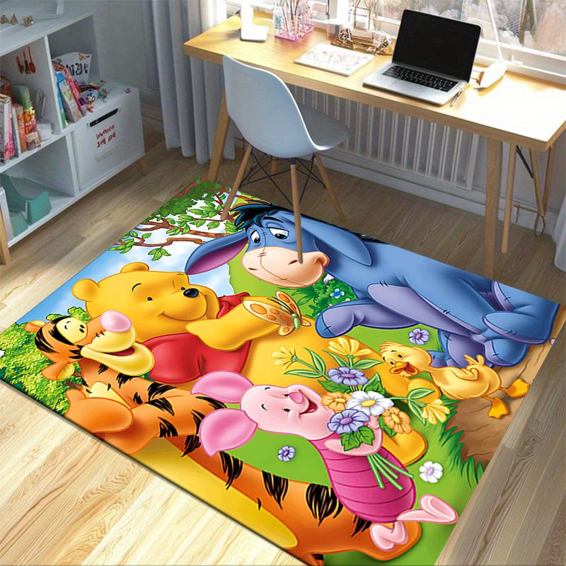 Winnie Pooh Friends Carpet For Playroom Bedroom Living Room Sofa Home Decorkids Game Area Rug Nonslip Floor Mat