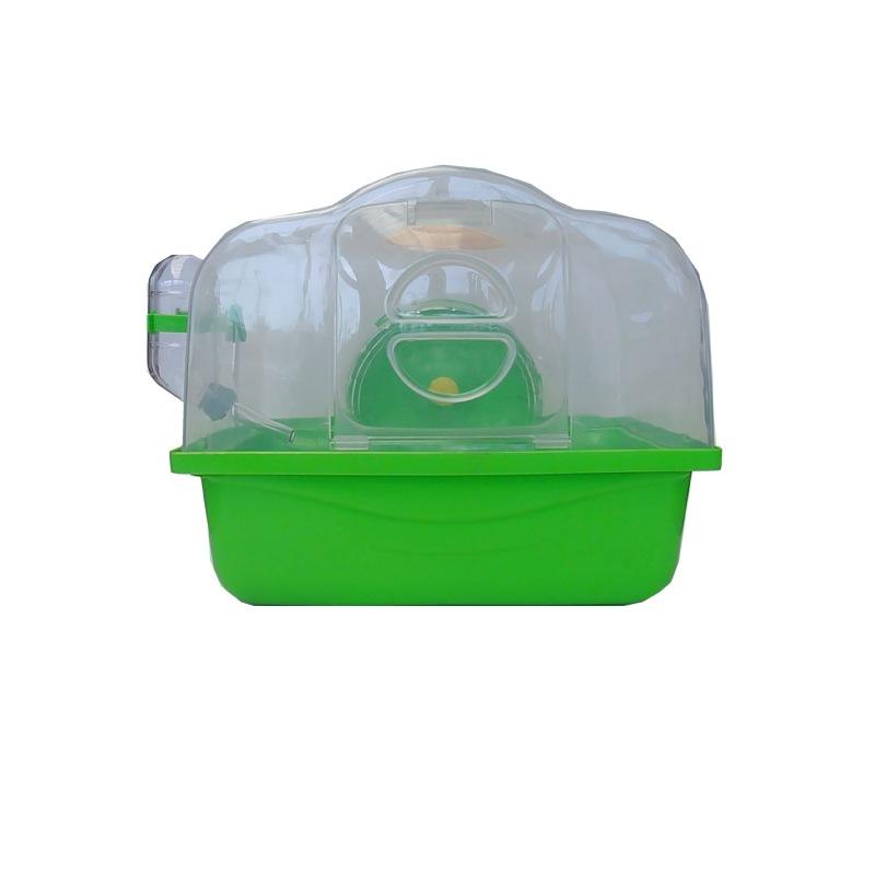 Портативная однослойная прозрачная клетка в пасторальном стиле с ручкой для домашних животных сирийского хомяка