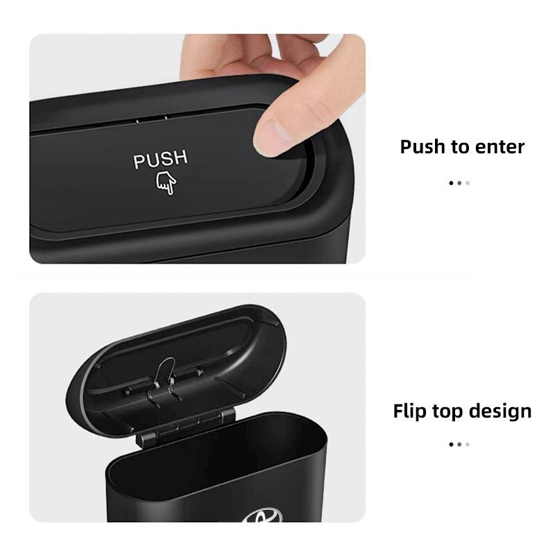 Car Trash Can Garbage Bin Organizer Accessories For Toyota 86 Mirai Supra Prado Alphard Crown Vellfire Venza Avalon Reiz Keyring